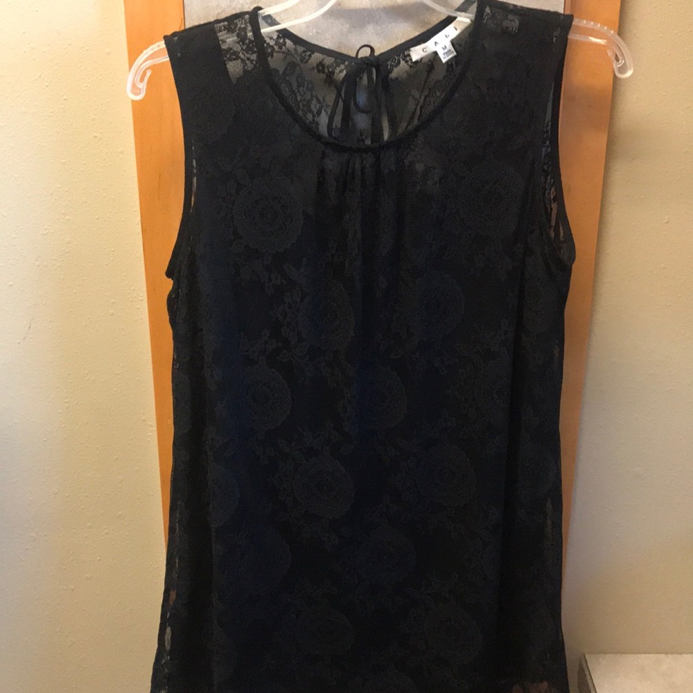 Cabi black lace sleeveless top